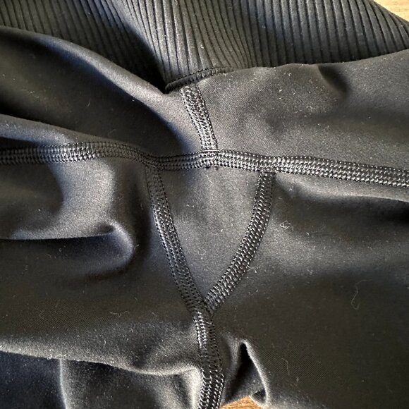 Vuori Activewear Studio Leggings Wide Ribbed Waistband Seamless Ankle Black Sz X - Picture 7 of 7